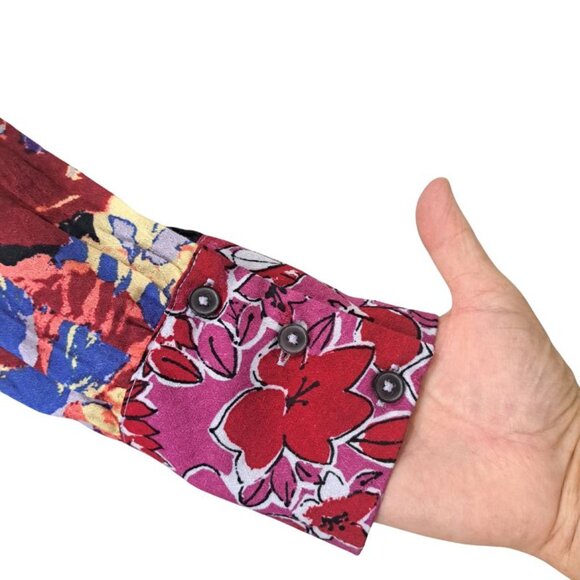 Free People Bunch A Brunch Floral Oversized Tunic Size L - Picture 5 of 9